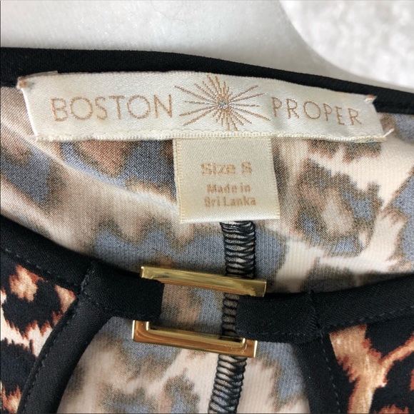 Boston Proper Regal Leopard Print Dress | S - Picture 6 of 7